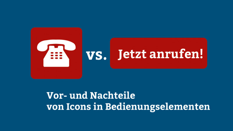 Vor- und Nachteile von Icons in Bedienungselementen