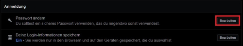 Facebook Passwort &auml;ndern
