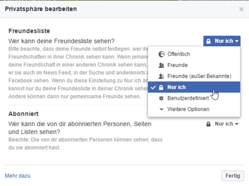 Schritt 4: Einstellungen &auml;ndern