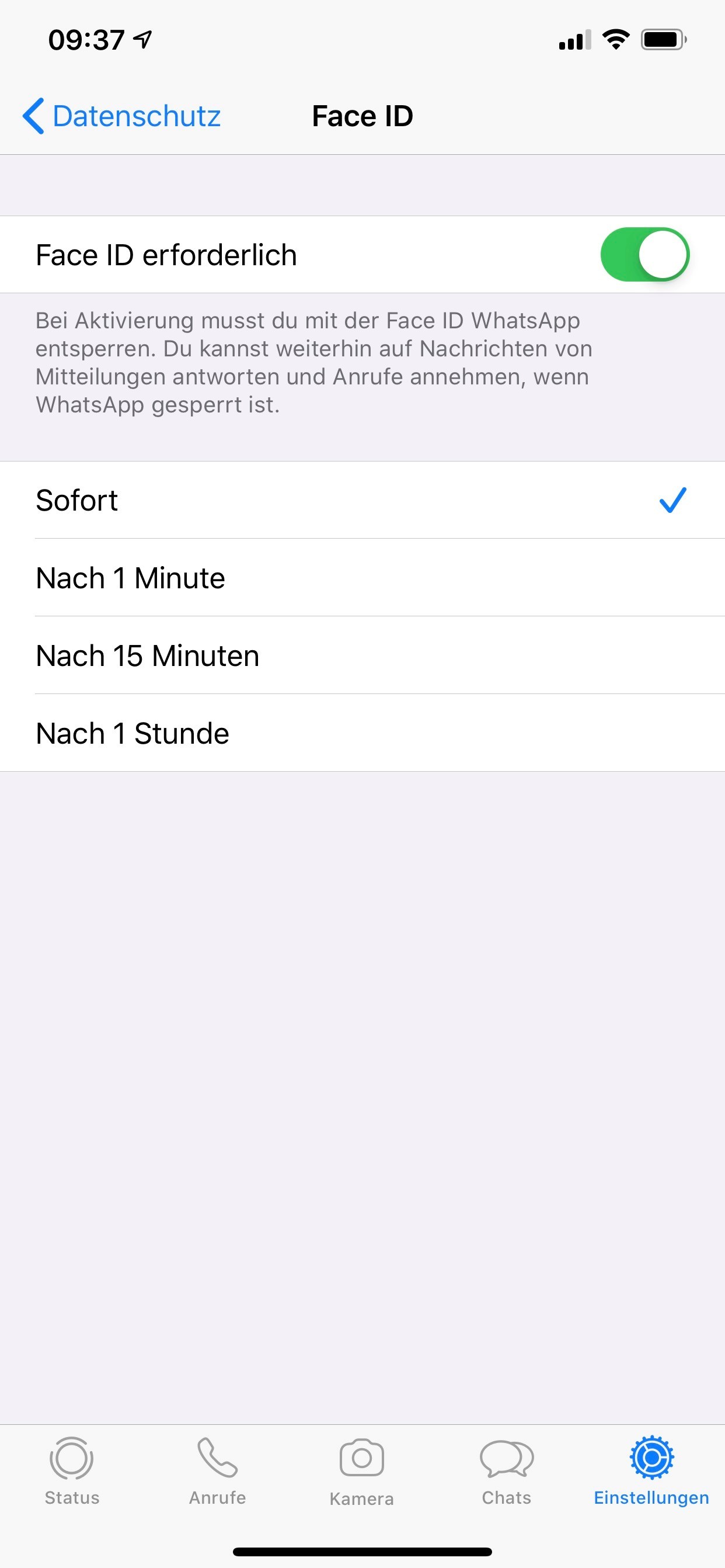 iOS mit Face ID