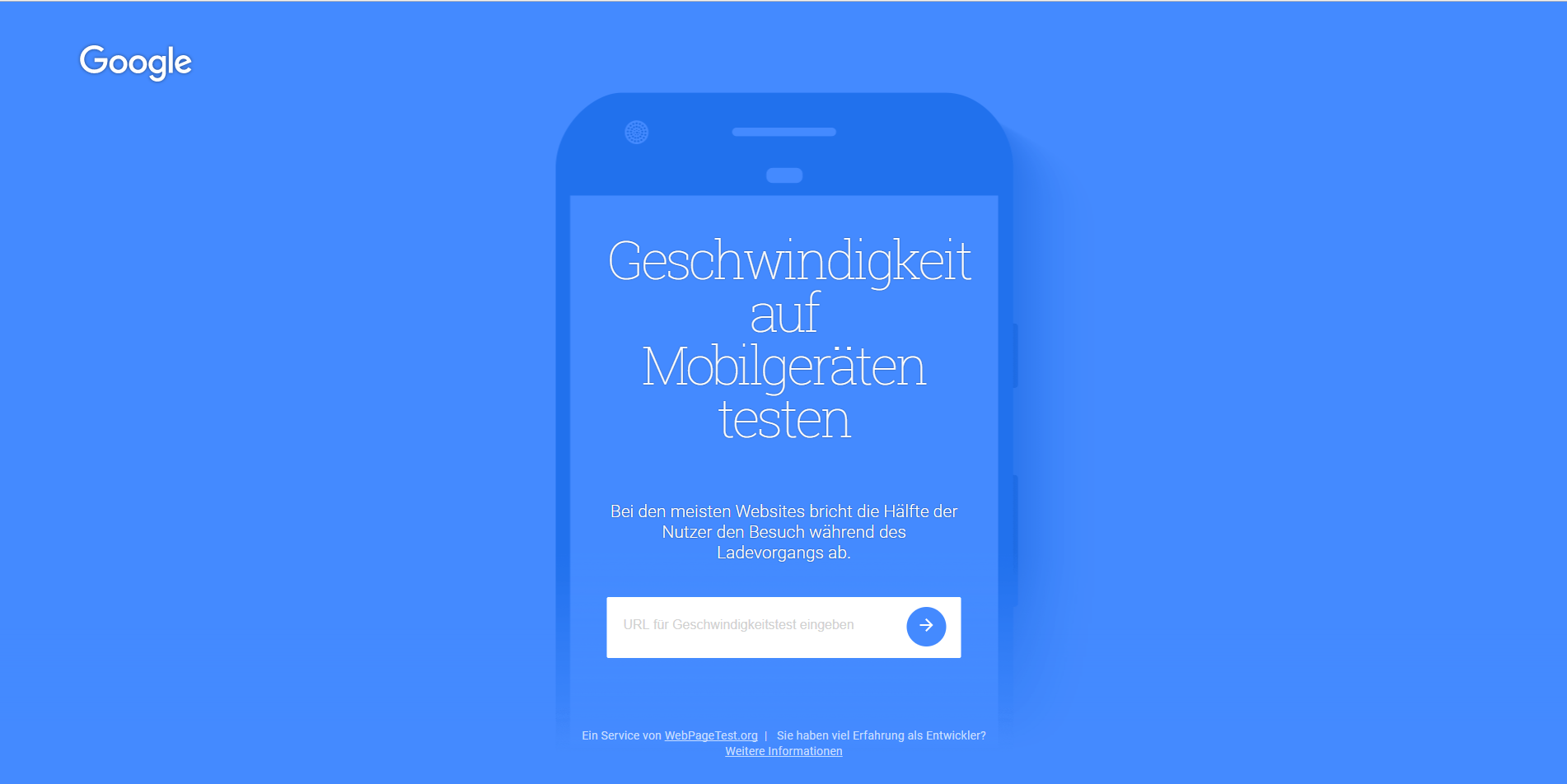 Der neue Google Page Speed Test