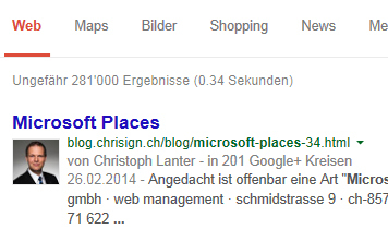 Google Agent Rank: Blogbeitrag über Microsoft Places