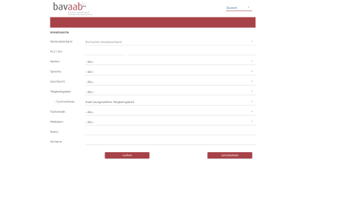 Anwaltssuche Formular
