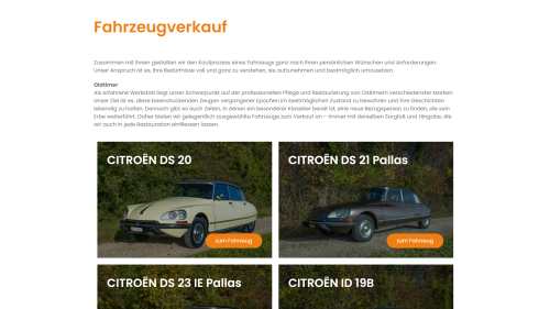 Fahrzeugverkauf Listenansicht