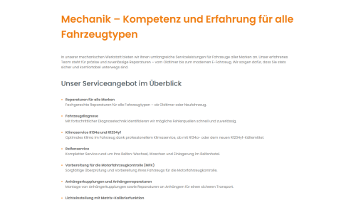Dienstleistungen Detailansicht