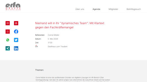 Agenda Detailseite