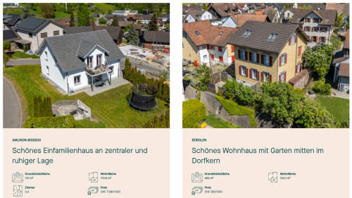 Immobilien kaufen Listenansicht