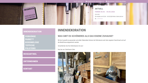 Innendekoration &Uuml;berseite