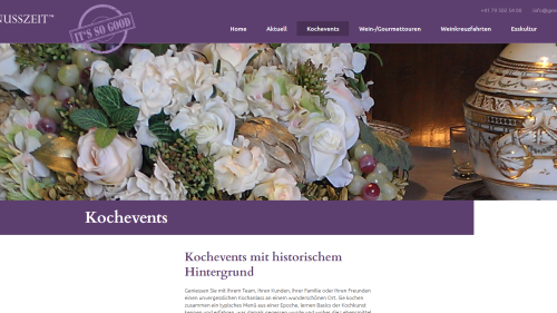Kochevents Auflistung