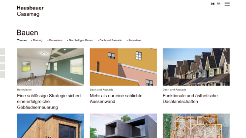 Bauen Listenansicht