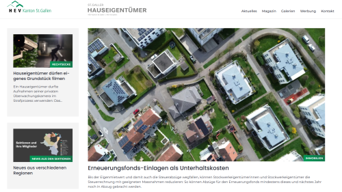 Startseite Darstellung