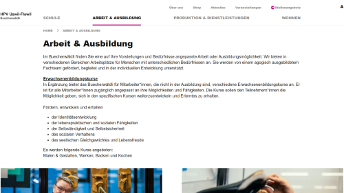 Arbeit und Ausbildung