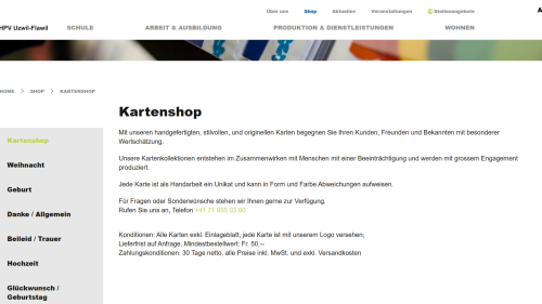 Shop Listenansicht