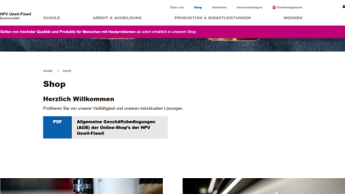 Shop Startseite