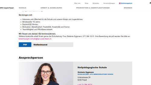 Stellenangebot Detailansicht