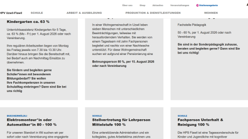 Stellenangebot Listenansicht