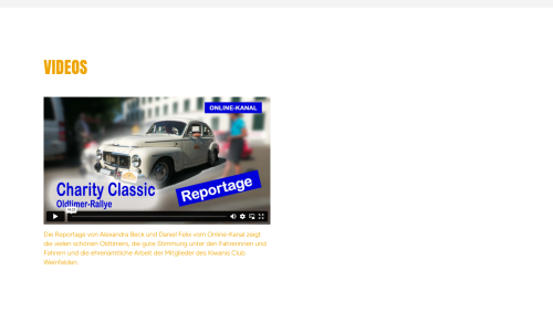 Charity Classic Detailansicht Videos