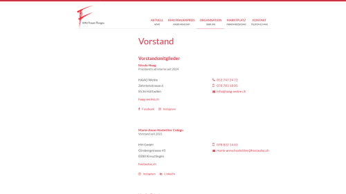 Organisation Vorstand