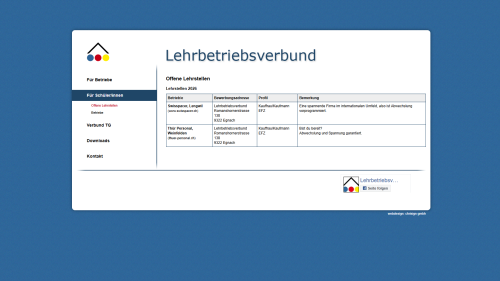 Offene Lehrstellen