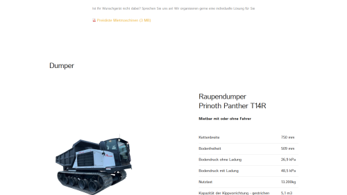Mietger&auml;te &Uuml;bersicht