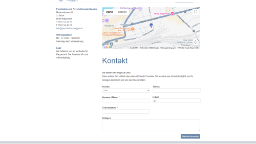 Kontaktformular mit Kartenansicht