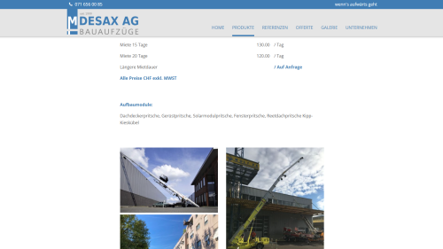 Produkte Mieten Detailseite
