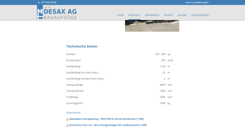 Produkte Mieten Detailseite