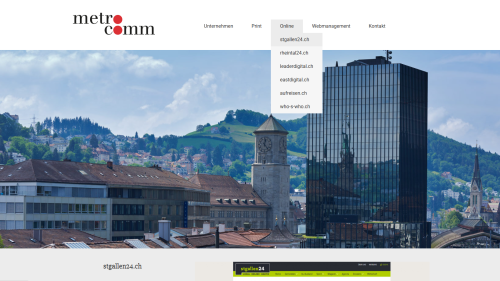 Webseiten von Metrocomm