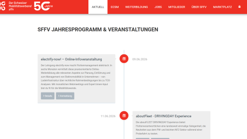 Events Listenansicht