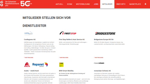 Mitglieder Listenansicht
