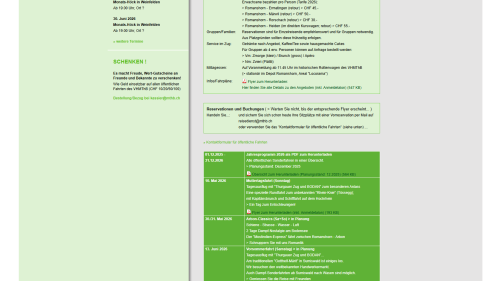 &Ouml;ffentliche Fahrten mit Jahresprogramm