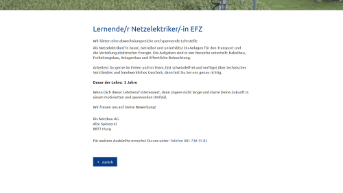 Karriere Lehrstelle Detailansicht