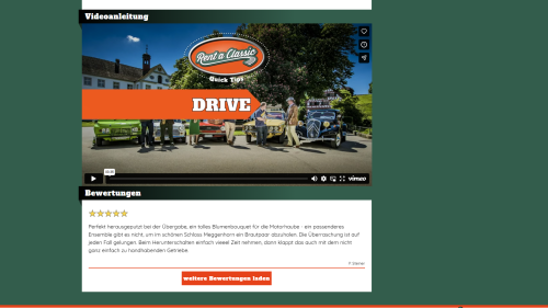 Detailseite mit Video, Erkl&auml;rung wie man das Auto f&auml;hrt
