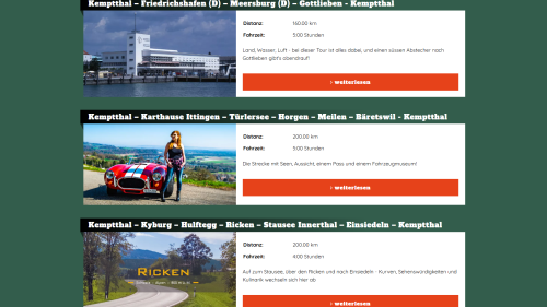 Roadbook Listenansicht