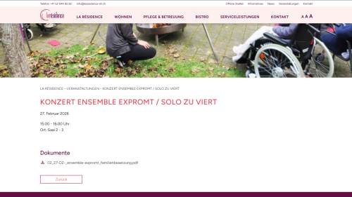 Veranstaltungs Detailansicht