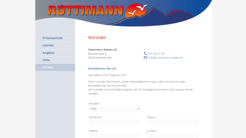 Kontaktseite mit Formular