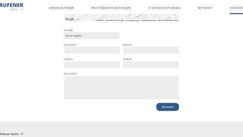 Kontaktseite mit Formular
