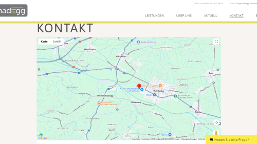 Kontaktseite mit Kartenansicht