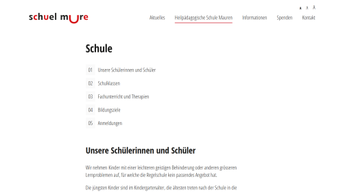 Schule Standardseiten