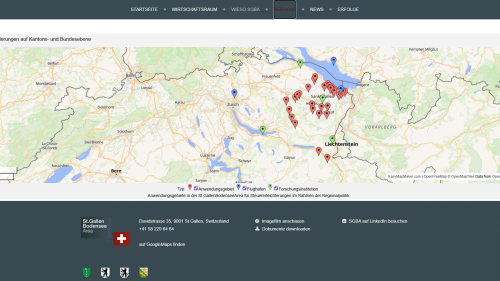Wieso St. Gallen: Kostenvorteile Kartenansicht