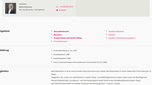 Spezialisten Detailansicht