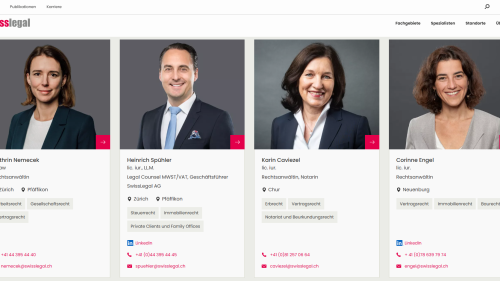 Spezialisten Listenansicht