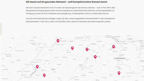 Standorte Kartenansicht