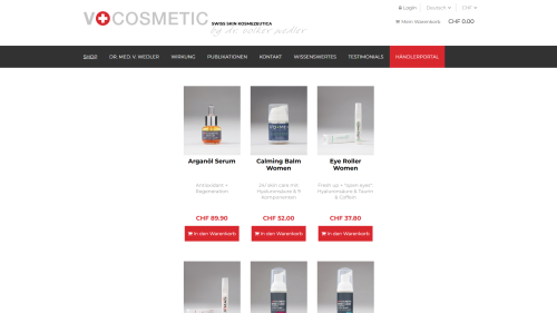 Shop Listenansicht