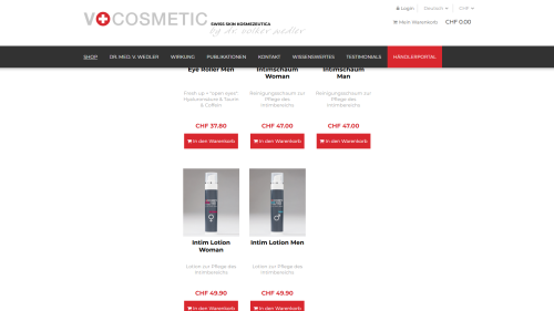 Shop Listenansicht