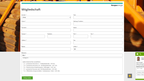 Mitglied werden Formular f&uuml;r Juristische Personen