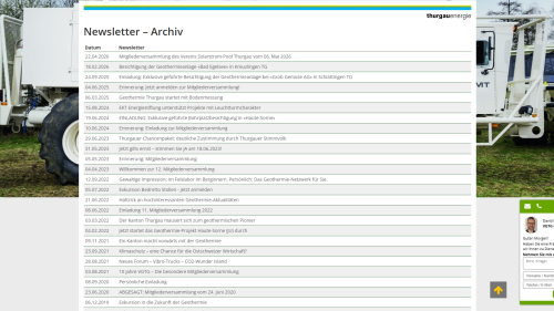 Newsletter Archiv Listenansicht