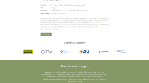 Eventplan Detailseite
