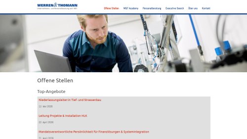Offene Stellen Listenansicht