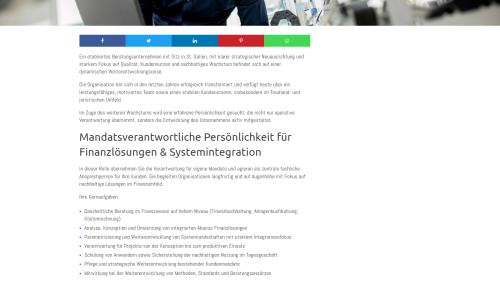Offene Stellen Detailansicht